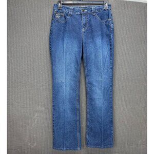 Sonoma Life + Style Womens Size 8 Blue Denim Straight-Leg Jeans Casual Stretch